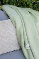 Harborview Herringbone Light Green Original Blanket