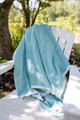 Harborview Herringbone Turquoise Original Blanket