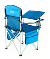 Folding Beach Chair with Adjustable Table, Teal