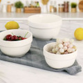 Martha Stewart Everyday 3 Piece Ceramic Mixing Bowl Set in White