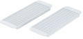 Cubette Ice Cube Trays, 10-1/2” x 3-5/8” x 5/8”, White, Set Of 2 Trays