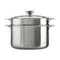 Le Creuset Stainless Steel 9 Qt. Stockpot with Lid & Deep 10" Colander Insert-view-2