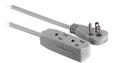 GE 3 Outlet Extension Cord, 15' Long Cord, Flat Plug, Grey-view-6