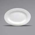 Oneida Buffalo Bright White Rolled Edge Oval Porcelain Platter (Casepacks Vary by Size)