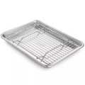 Oster Baker's Glee Stainless Steel 13in Cookie Sheet and 12in Cooling Rack Bakeware Set in Silver-view-6