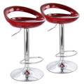 Elama 2 Piece Retro Adjustable Bar Stool in Cherry with Chrome Base-view-12