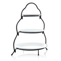 Elama 3 Tier Round Plate Porcelain Serveware Set-view-11