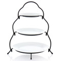 Elama 3 Tier Round Plate Porcelain Serveware Set-view-18