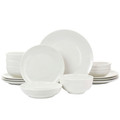Elama Camellia 16 Piece Porcelain Double Bowl Dinnerware Set-view-1