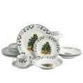 Gibson Home 20 Piece Ceramic Christmas Tree Trimming Dinnerware Set-view-1