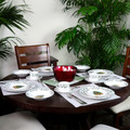 Gibson Home 20 Piece Ceramic Christmas Tree Trimming Dinnerware Set-view-12