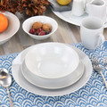 Gibson Home Classic Pearl Fine Ceramic 39 Piece Dinnerware Set in White-view-6