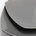 Gibson Home Soho Lounge Square Dinnerware Set in Gray, Set of 16 Piece-view-4