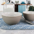 Martha Stewart 2 Piece Stoneware Serving Bowl Set in Taupe