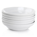 Martha Stewart 6 Piece 9in Ceramic Pasta Bowl Set in White