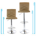 Elama 2 Piece Adjustable Diamond Tufted Faux Leather Bar Stool  with Chrome Base-view-49