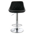 Elama 2 Piece Diamond Stitched Faux Leather Bar Stool  with Chrome Base and Adjustable Height-view-30