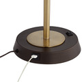 Industrial bronze & brass table lamp