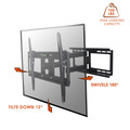 MegaMounts Full Motion Wall Mount with Bubble Level for 26 - 55 Inch LCD, LED, and Plasma Screens