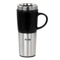 Mr. Coffee 16oz Stainless Steel and Stoneware Travel Mug