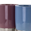 Mr. Coffee Couplet Pastel 3 Piece 15 Ounce Stoneware and Stainless Steel Travel Cups in Assorted Colors