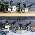 Oster Raffaelli 8 Piece Stainless Steel Cookware Set in Mirror Polish