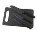 Oster Slice Craft 4 Piece Cutlery Knife Set with Cutting Board in Black-view-1