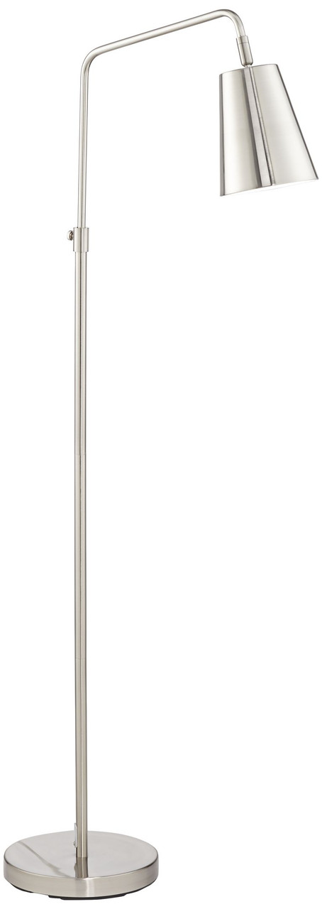 brushed stainless steel floor lamp