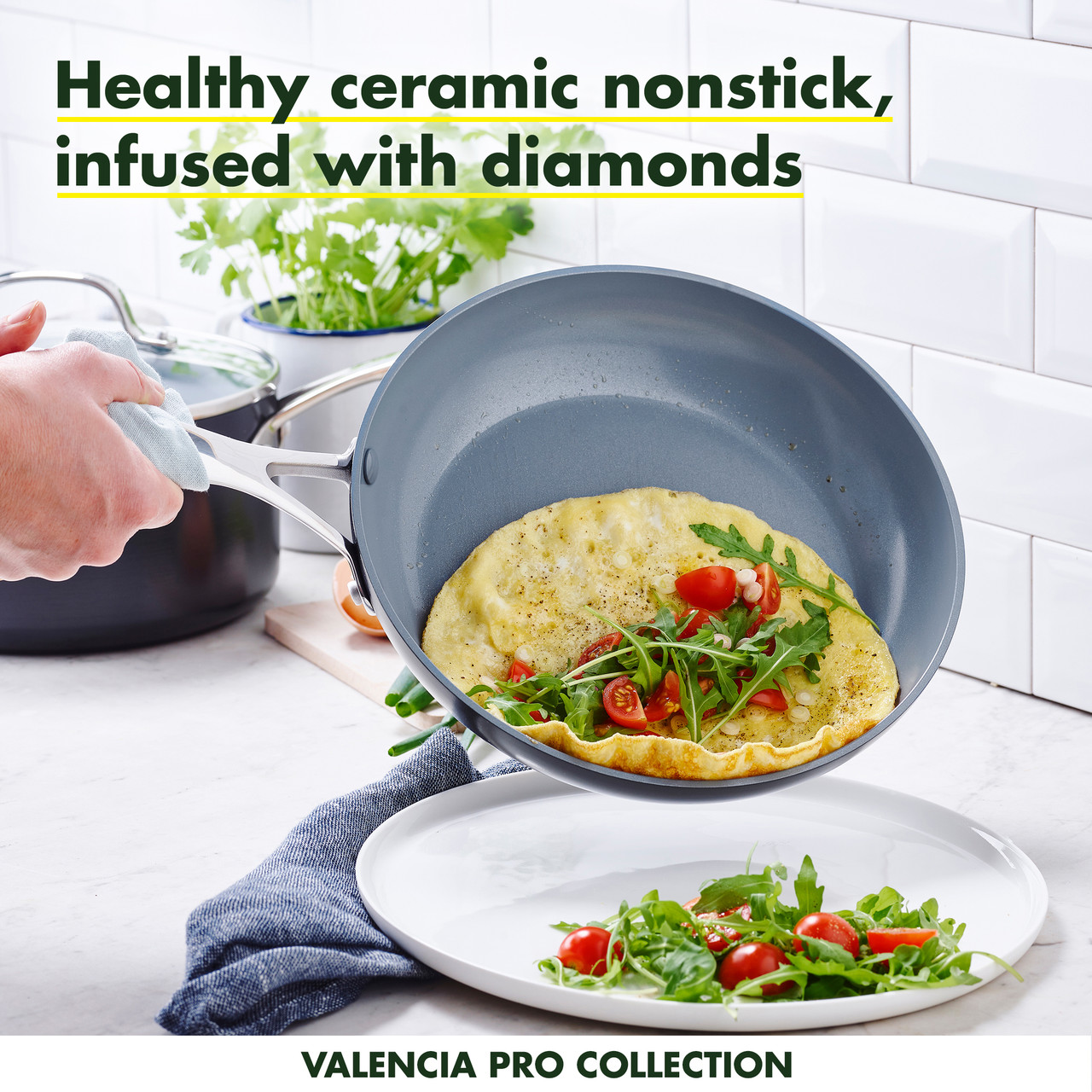 Valencia Pro Ceramic Nonstick 11 Round Grill Pan