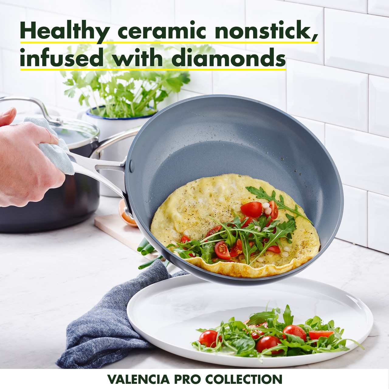 GreenPan - Valencia Pro Ceramic Nonstick 11 Square Griddle