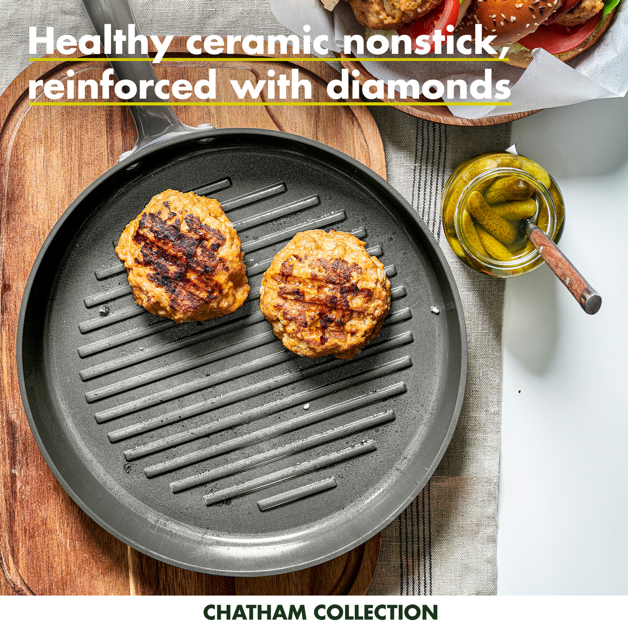 GreenPan Chatham Square Nonstick Ceramic Griddle Pan