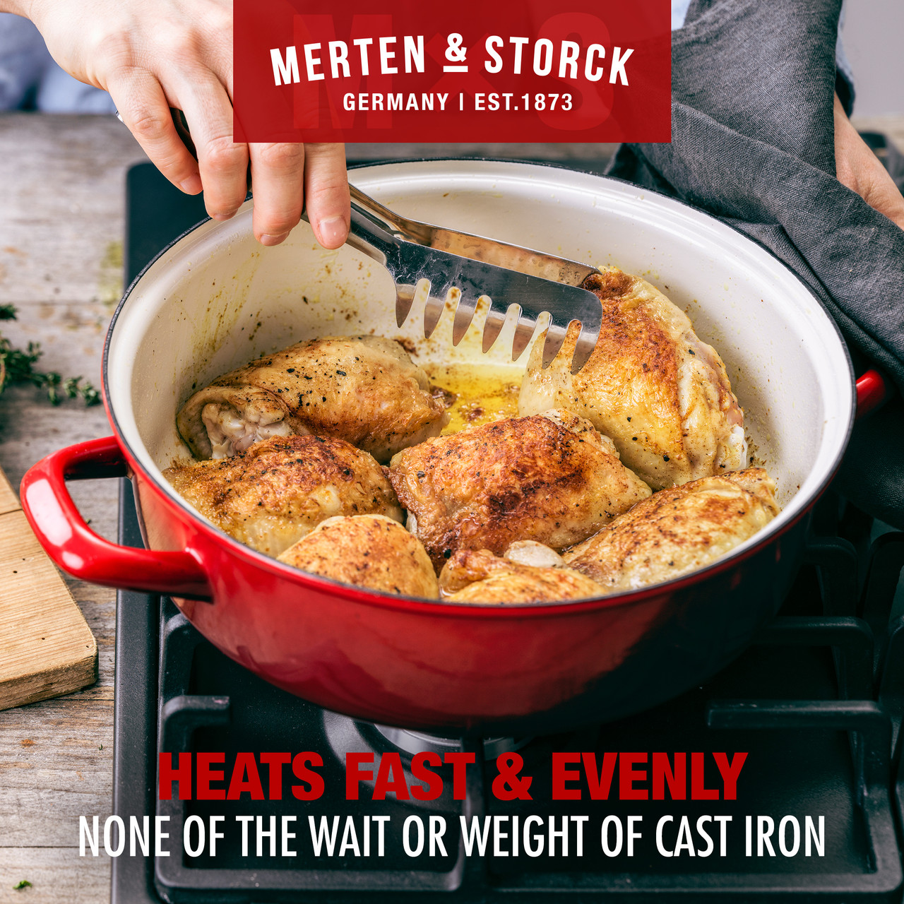 Merten & Storck Enameled Iron 1873 Dutch Oven, 7-Quart