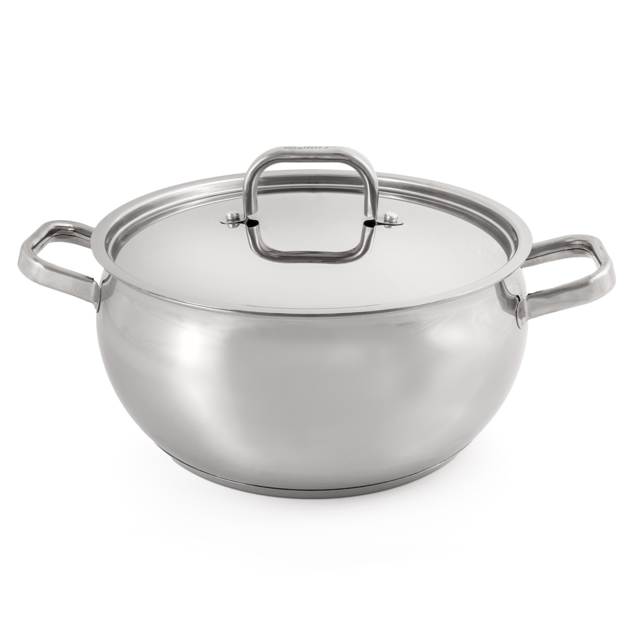 BergHOFF Belly Shape 18/10 Stainless Steel 5.5 Quart Stock Pot