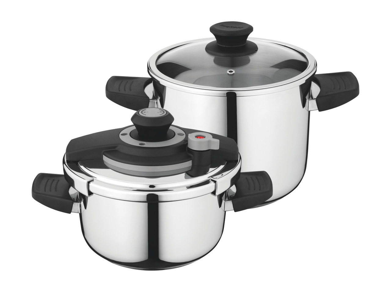 MegaChef 6-Qt. Stainless-Steel Electric Digital Pressure Cooker with Lid,  Silver/Black