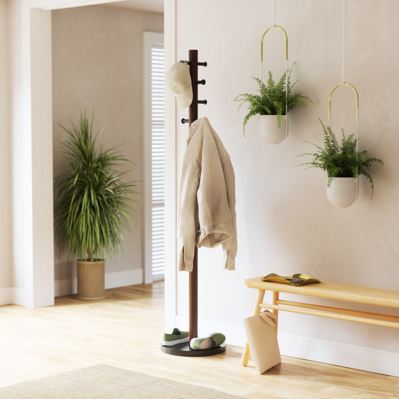 Umbra Pillar Coat Rack Blk Wal