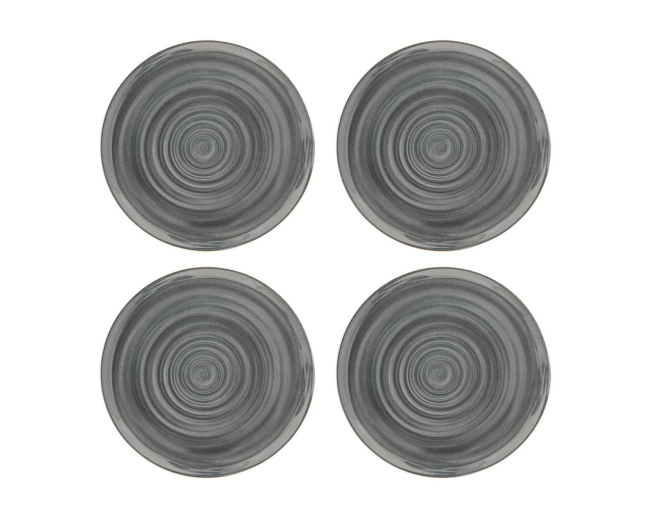 Swirl Melamine Appetizer Plates, Set of 4