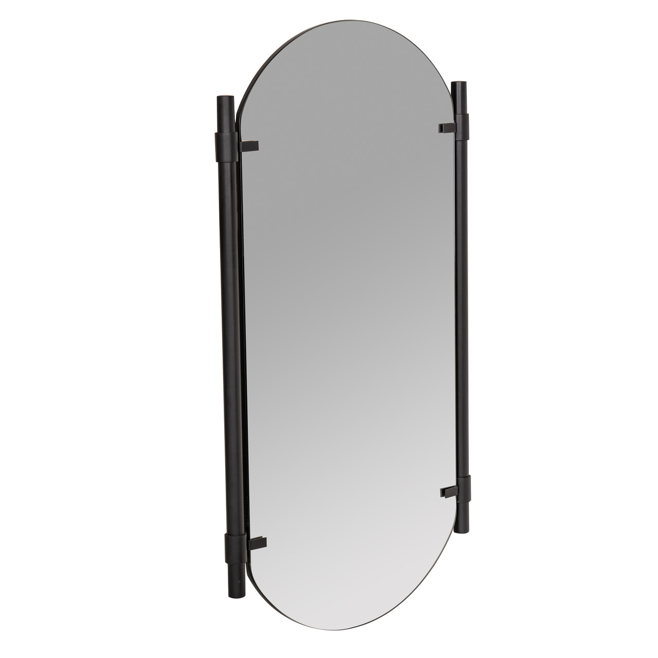 Vertical Black Phoebe Wall Mirror