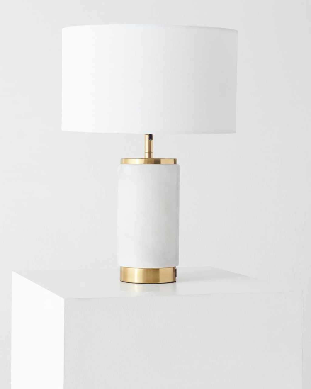 Arden LED Modern Table Lamp with USB Port and Marble Base