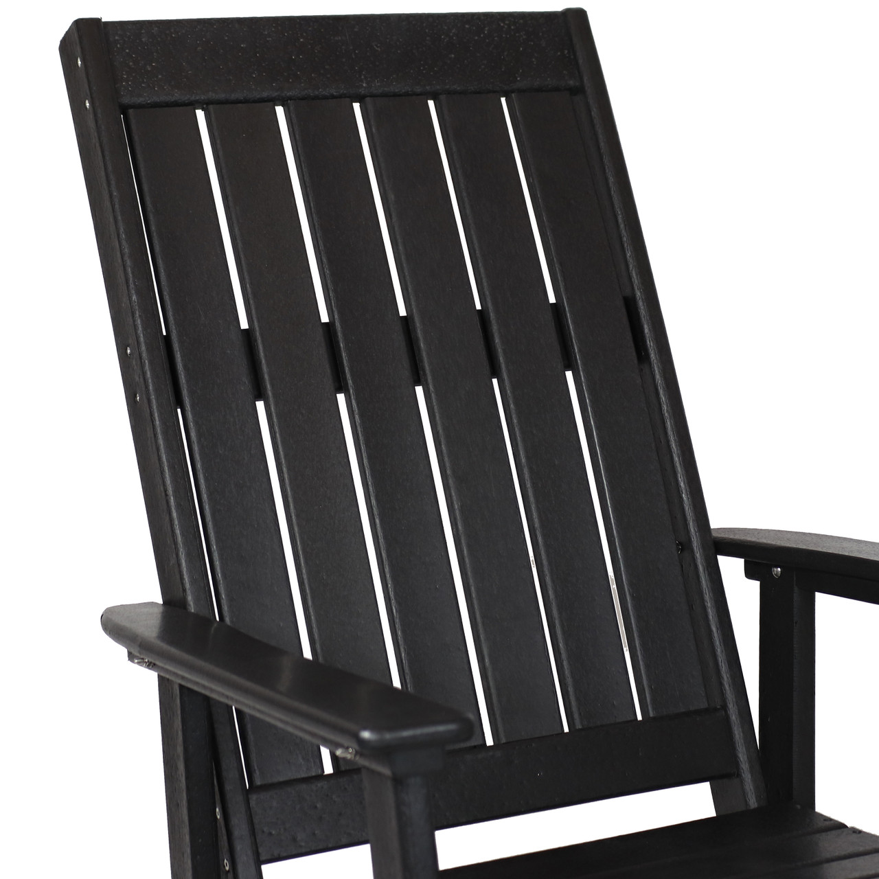Sunnydaze Rustic Comfort Outdoor Rocking Chair 300 lb Capacity Black