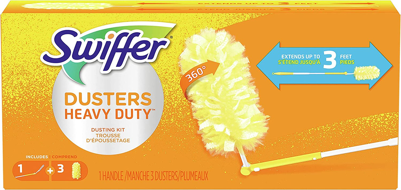 Swiffer 360 Dusters Starter Kit - 1 Extendable Handle & 3 Dusters (Pack of  6)