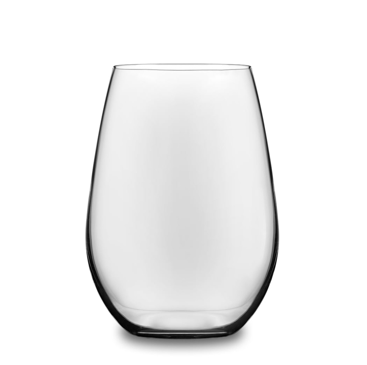 Libbey Stemless Wine Glass Party Set for Red and White Wines, 12