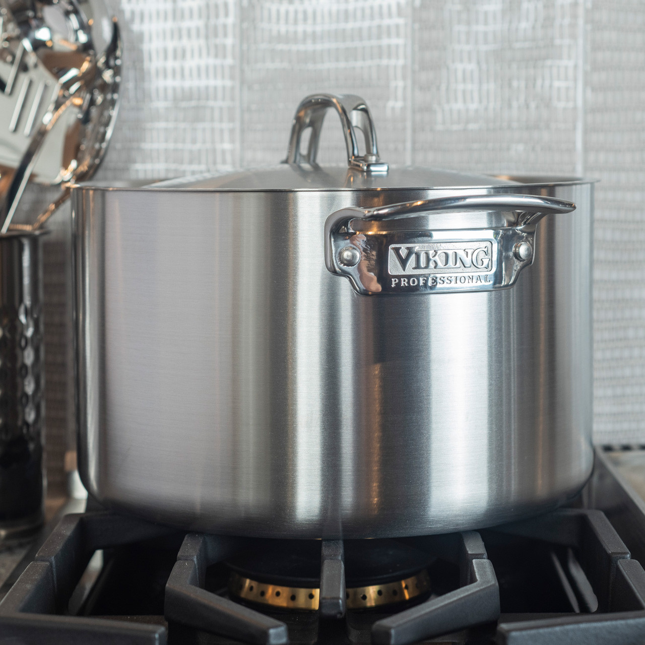 Viking Professional 5-Ply 6.4-Quart Stainless Steel Saute Pan