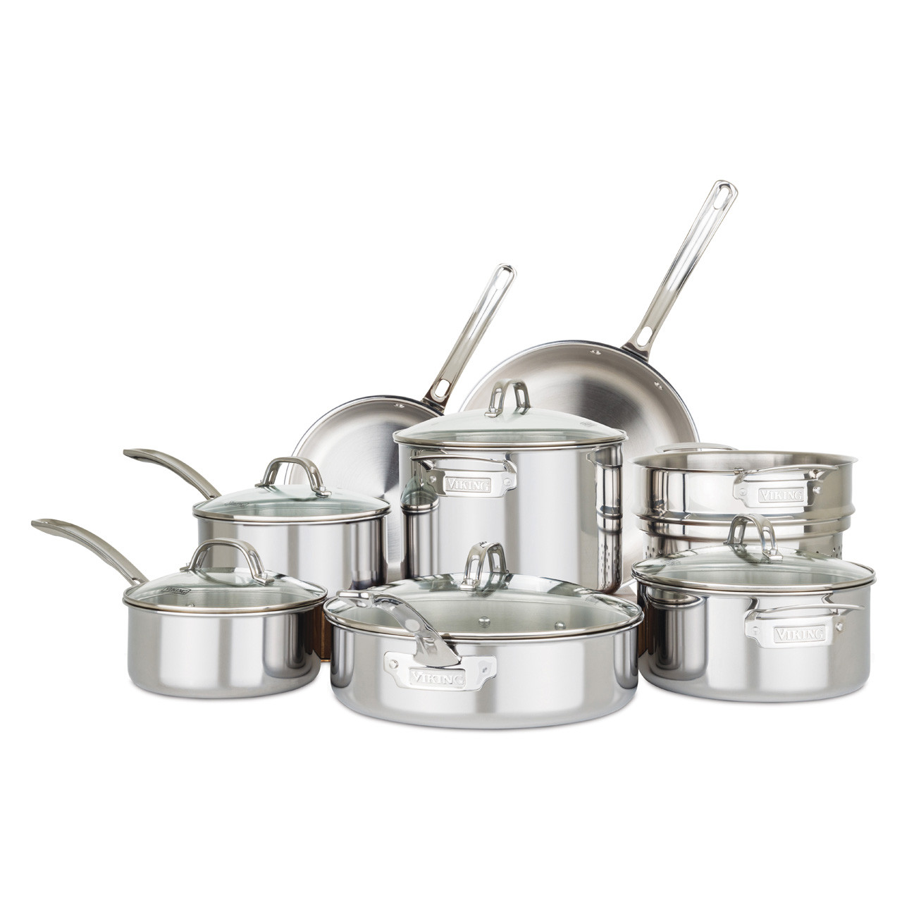 BergHOFF Essentials 18/10 Stainless Steel 15Pc Cookware Set, Hotel