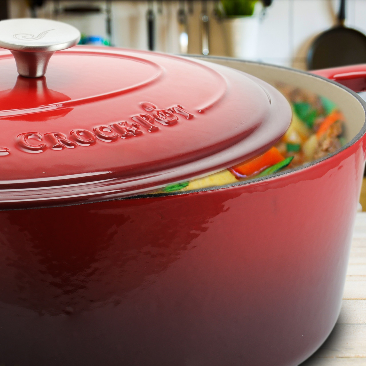 Crock Pot Artisan 2 Piece Enameled Cast Iron Dutch Oven 7 Quarts