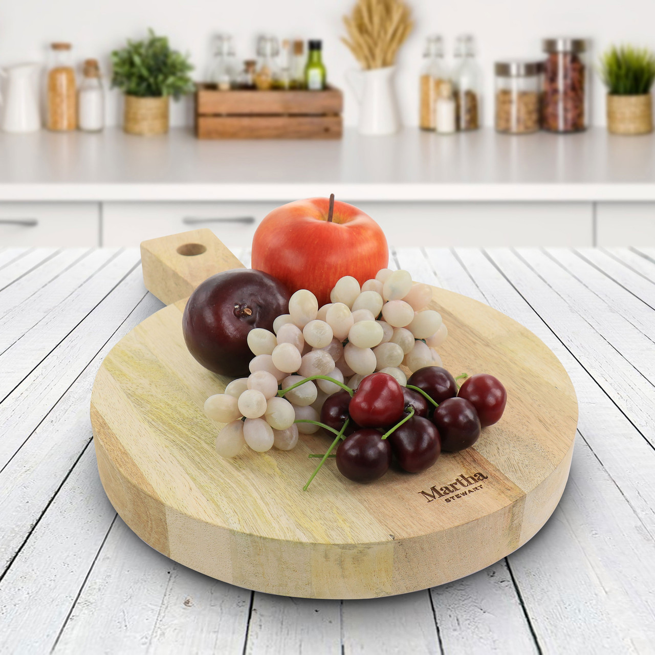 Martha Stewart Mango Wood 14 Round Charcuterie Serving Board