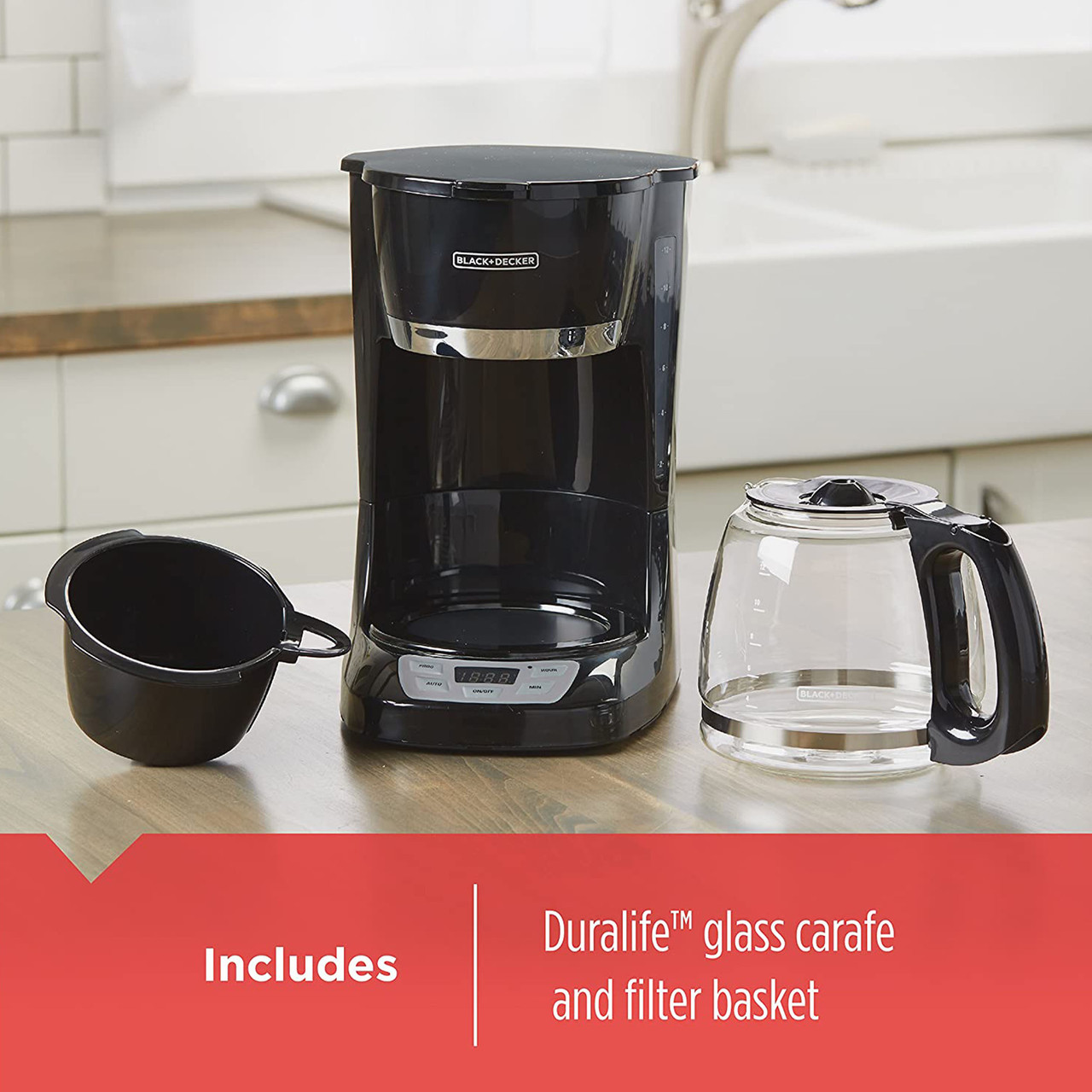 Black and Decker 12 Cup Programmable Coffeemaker in Black