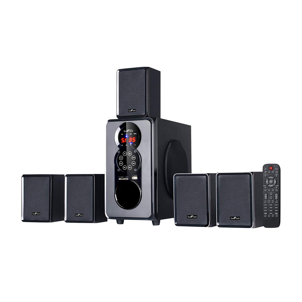 beFree Sound 5.1 Channel Bluetooth Surround Sound Speaker System