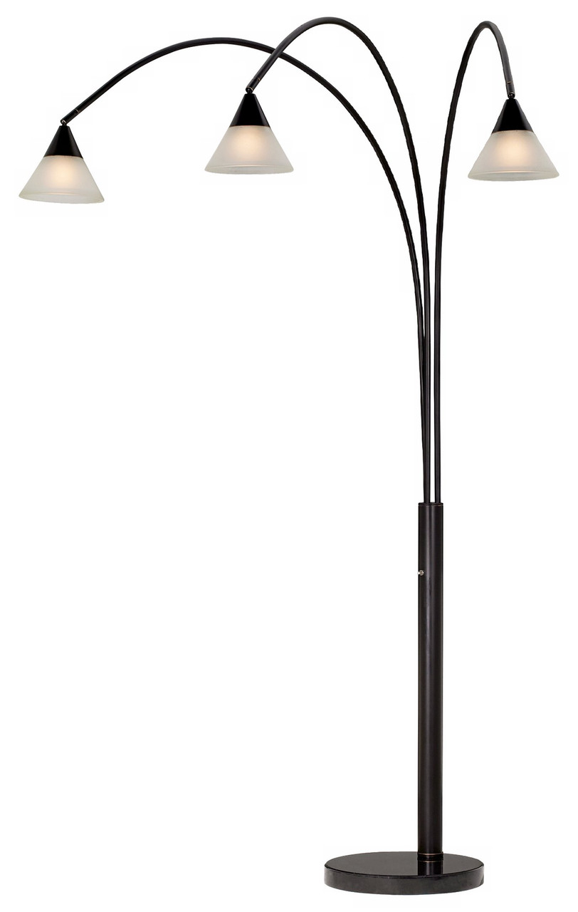 black and bronze floor lamp