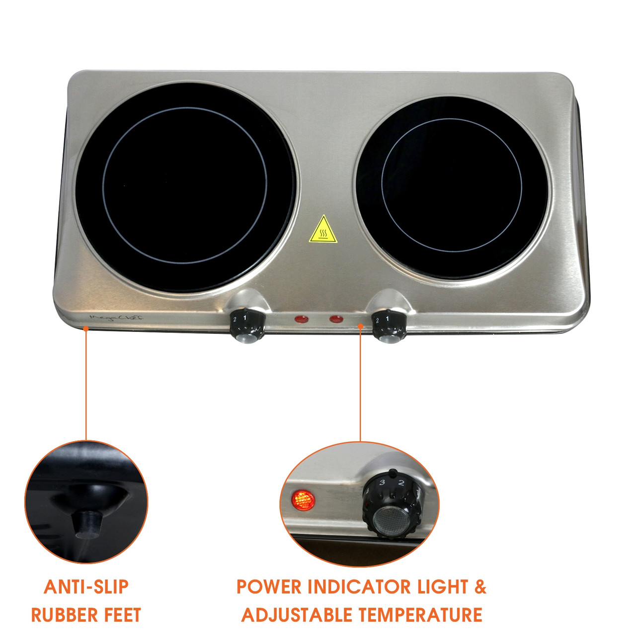 MegaChef Ceramic Infrared Double Electical Cooktop