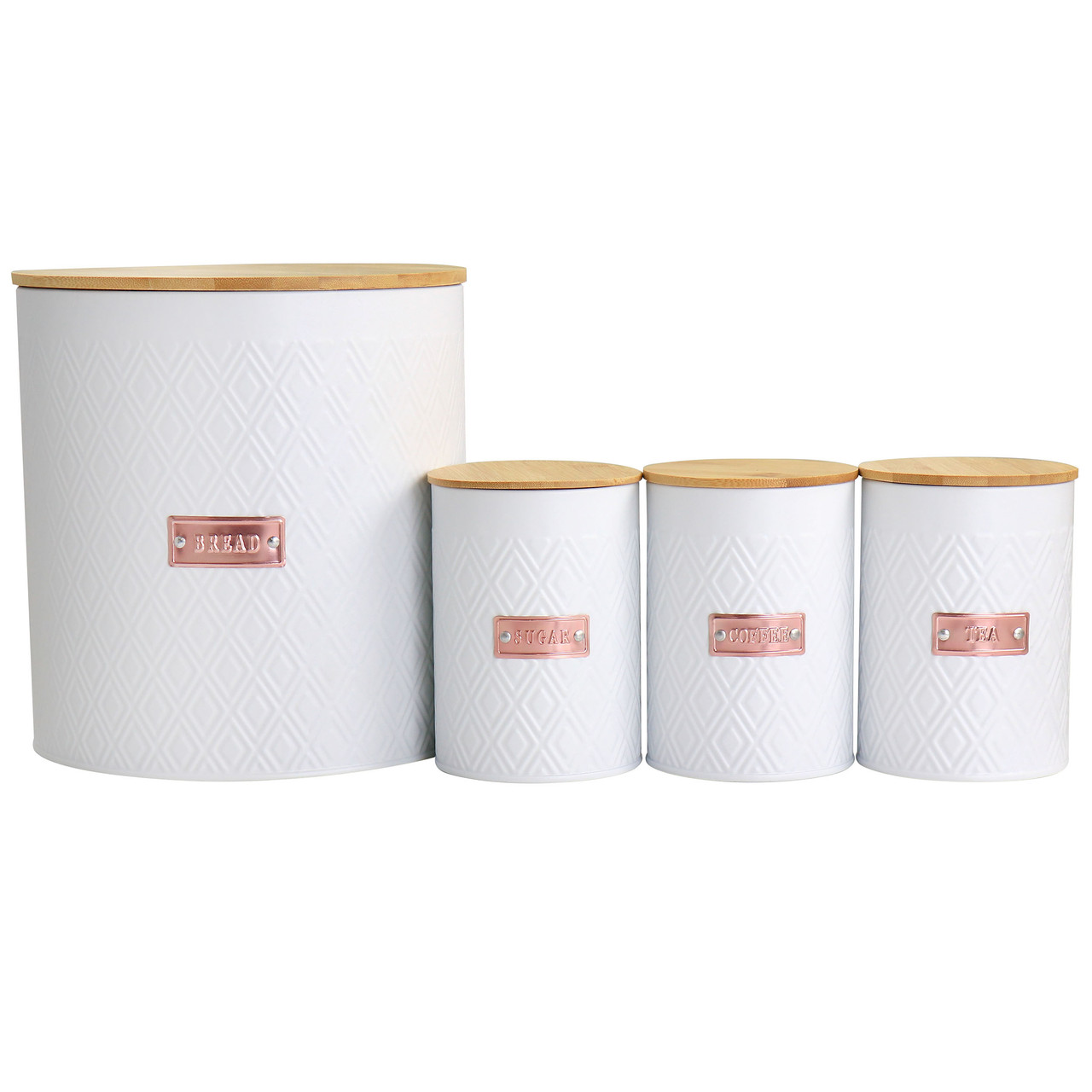 MegaChef Kitchen Food Storage and Organization 4 Piece Argyle